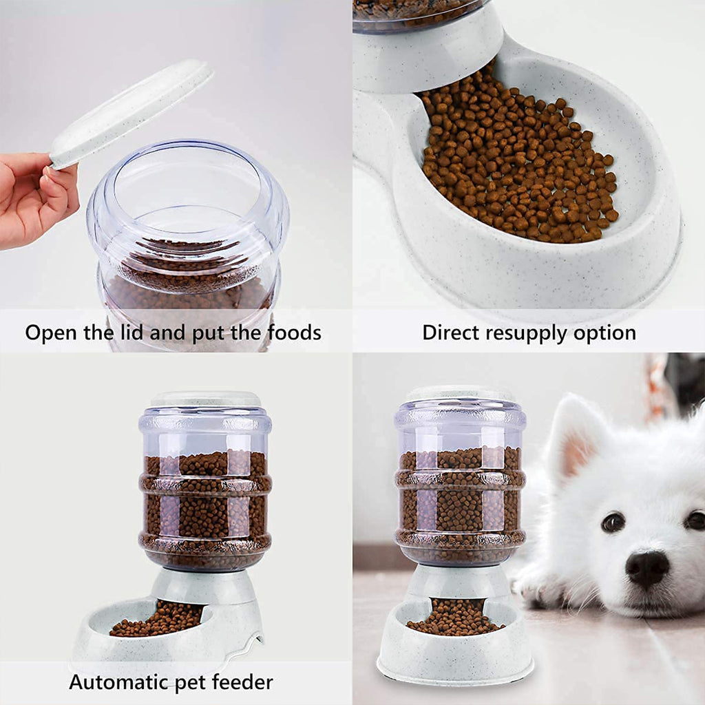 Pet Feeder Food Dispenser - Automatic Gravity Dry Food Storage Bottle