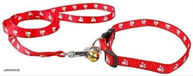 Neck Coller 0.1 inches Belt with 5 Feet Leash for Pet (Multicolor, S) (Set of 1)